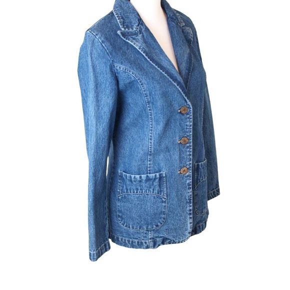 Caribbean Joe‎ Denim Jacket Blue Size Small - Picture 3 of 12